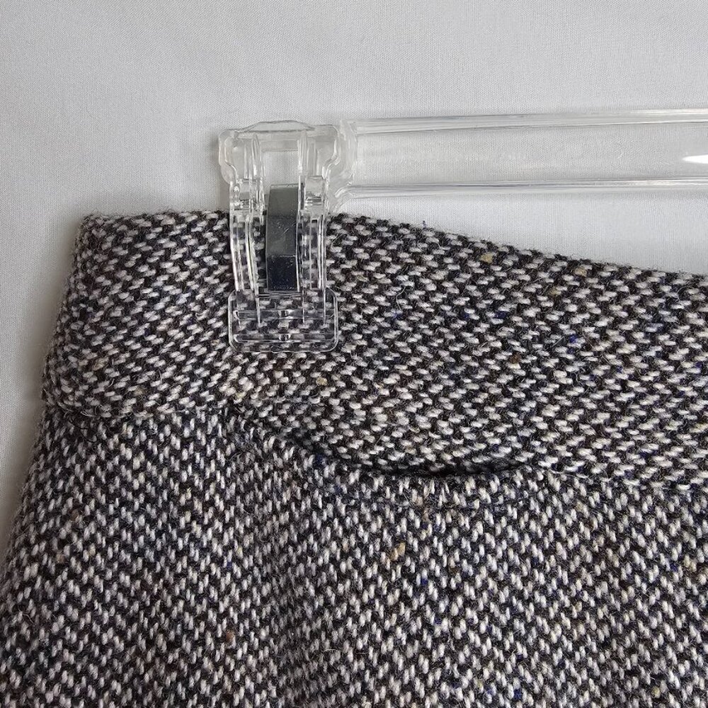J. CREW Wool Tweed Skirt size 8 GRAY & BROWN Pencil Academia Preppy School Twee - Picture 4 of 7